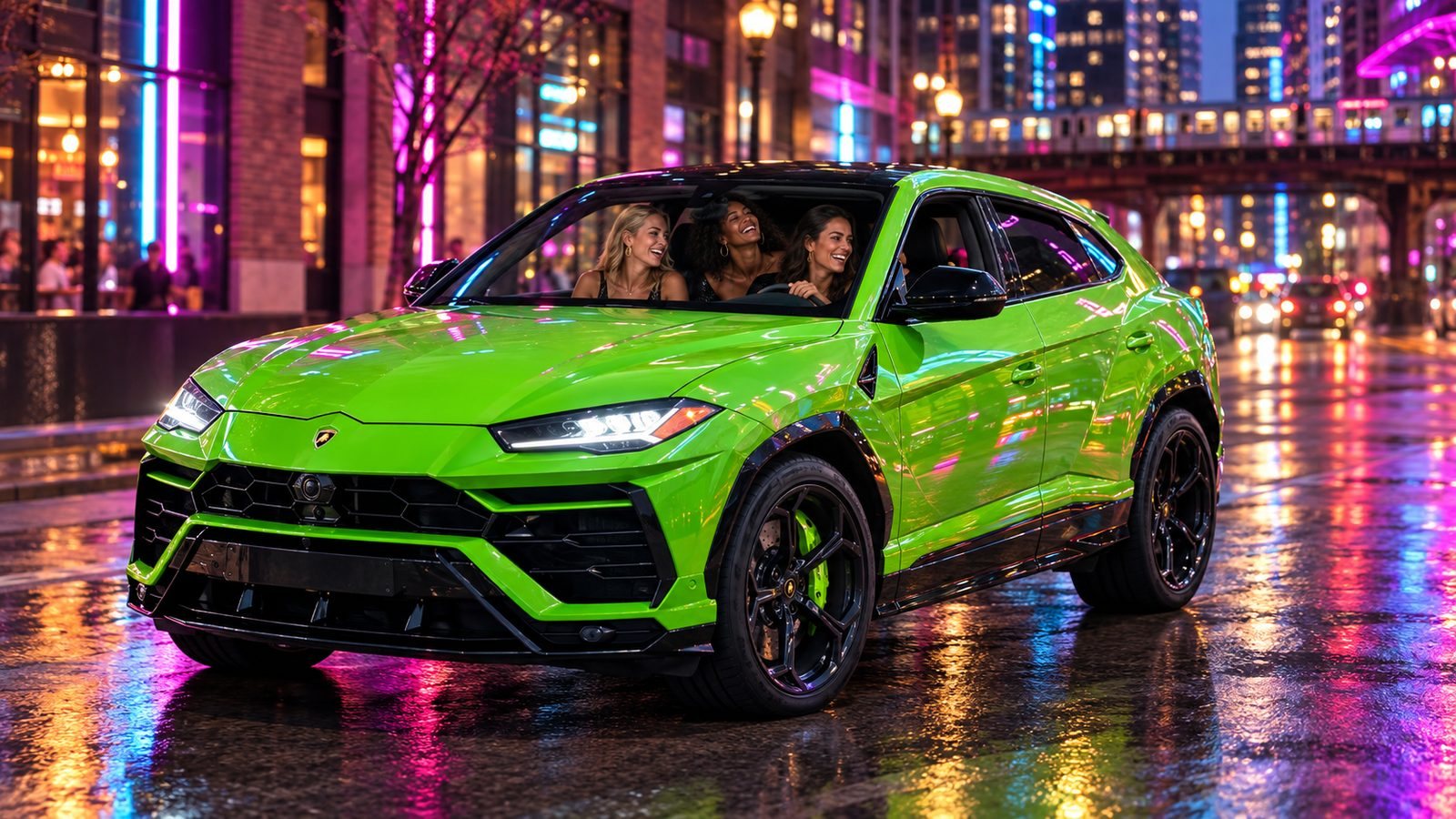 Photo shoots with a car from Lambo Chicago