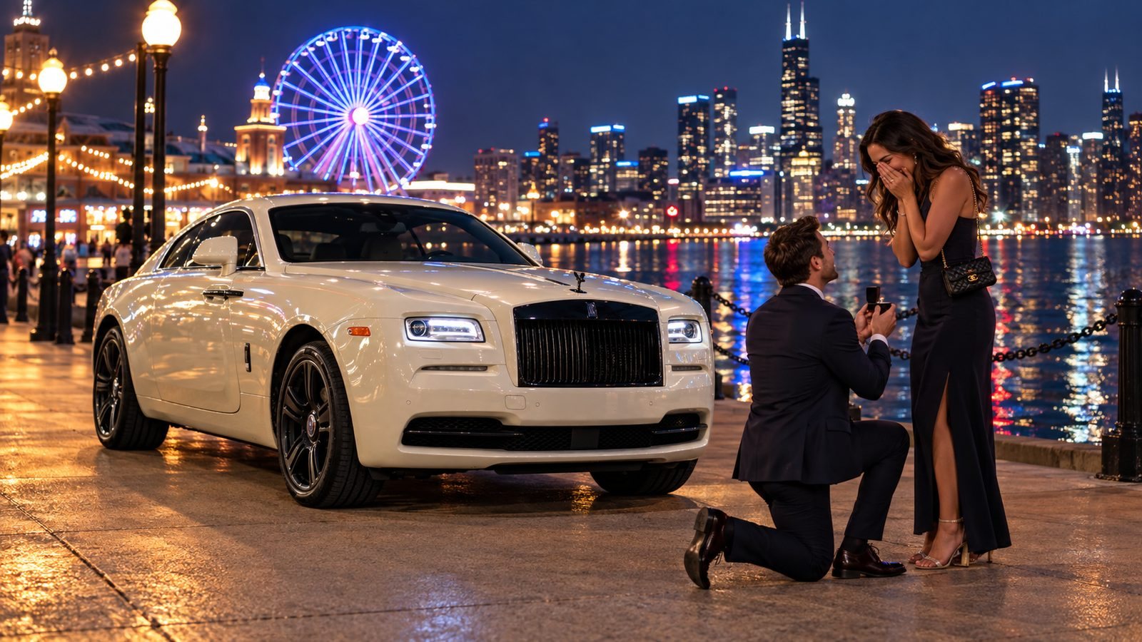 Proposals with a car from Lambo Chicago